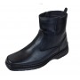 Ghete barbati, din piele naturala, model casual, inchidere cu fermoar, imblanite, calapod lat - GB4013NEGRU